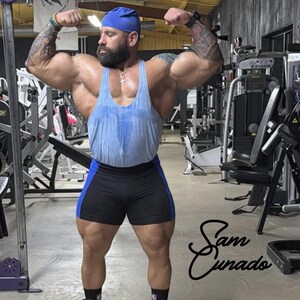 Pantalones cortos de culturismo, Supplex Muscle Fit - Negro, cintura elástica / Talla única/XL (entrepierna de 5,5 a 6 pulgadas, nailon/elastano) imagen 7