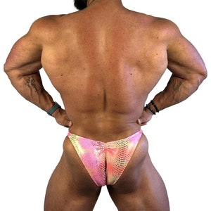 Mens Pro Cut Print Bodybuilding Posing Trunks Briefs