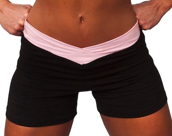 Cross Front Crossover V-Waist Cross Front Shorts Gym Training