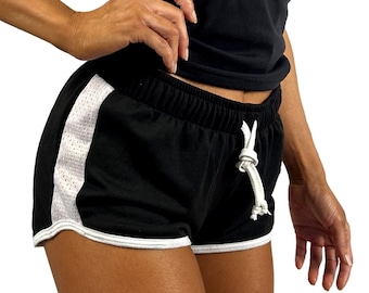 Women's Mesh Side Drawstring Shorts Gym Training
