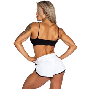 Damshorts med nät och dragsko i sidan, gymträning bild 5