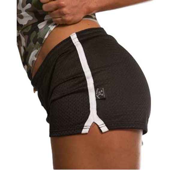 Mesh Sport Outfit Pour Femme Sexy Booty Shorts Set High Taille Gym