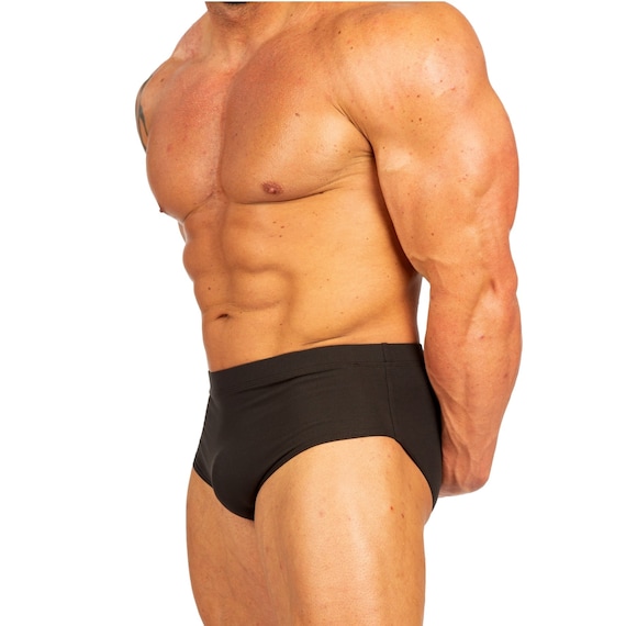 MUSCLE ALIVE Mens Bodybuilding Competition Posing Trunks Nylon and Spandex