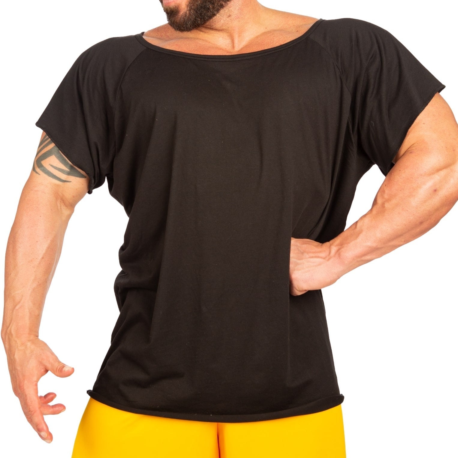 Men's Heavy Cotton Wide Neck Tee