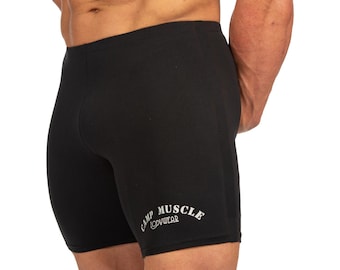 Mens Supplex Bodybuilding Gym Shorts Bike