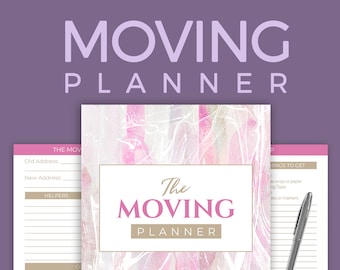 Moving Planner - Moving Checklist, Relocation Planner, Moving Announcement, Printable Moving Packing Labels, Printable Household PDF