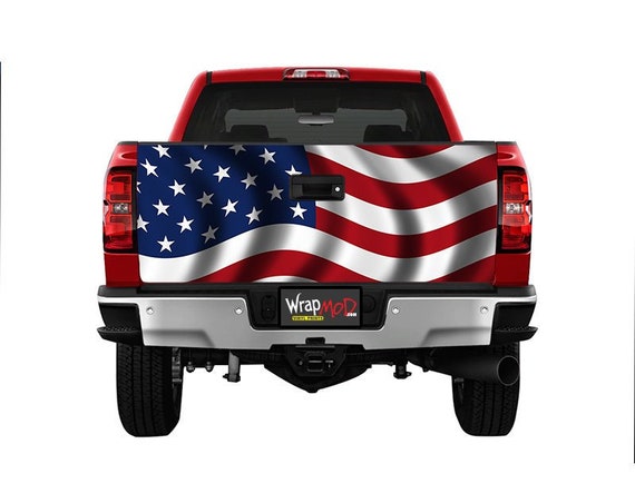 american flag pickup truck