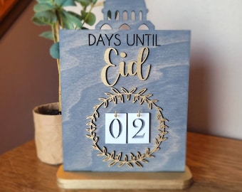 Beautiful Ramadan Calendar Modern Style-Rustic Days till Eid