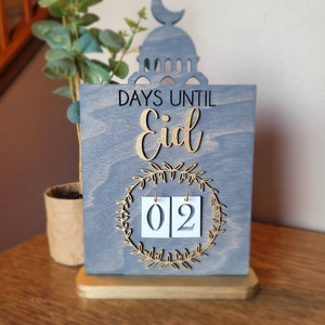 Beautiful Ramadan Calendar Modern Style-Rustic Days till Eid