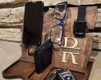 Personalized Desk Docking Station And Tray - Fathers Day Gift