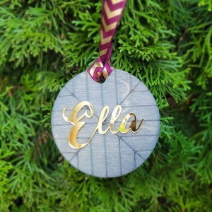 Personalized Wooden-Mirror Ornament