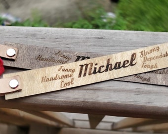 Personalized Genuine Leather Bookmark for Dad, Husband, Boyfriend