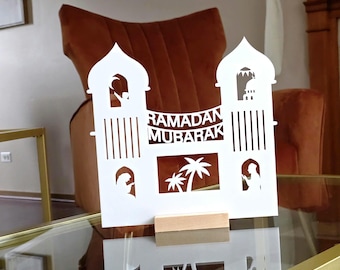 Ramadan Mubarak-Ramadan Gift-Acrylic Center PC Table Decoration