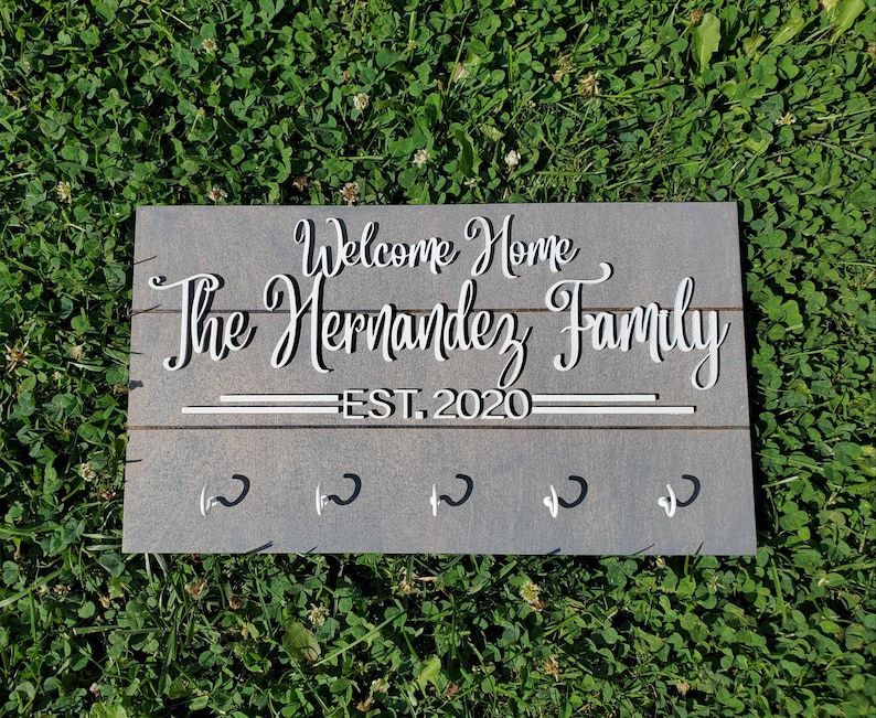 personalized-family-name-key-holder-weathered-grey-backing-etsy-uk