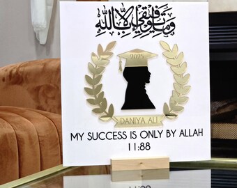 Acrylic Graduation-Success-Islamic Gift- sign with wooden base