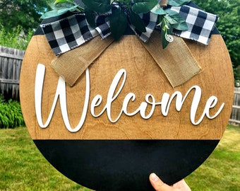 Welcome Wreath-Welcome Sign-Door  Sign