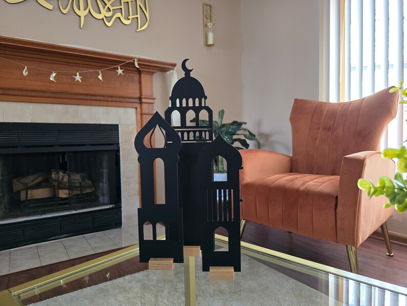 3PC Masjid/masjid Tower Set-acrylic Islamic Table Decor-eid/ramadan ...
