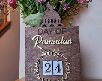 Beautiful Ramadan Calendar Modern Style-Rustic Days till Eid