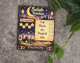 Salah Tracker- Ramadan - Eid - Magnetic Salah Tracker- Namaz - Prayer