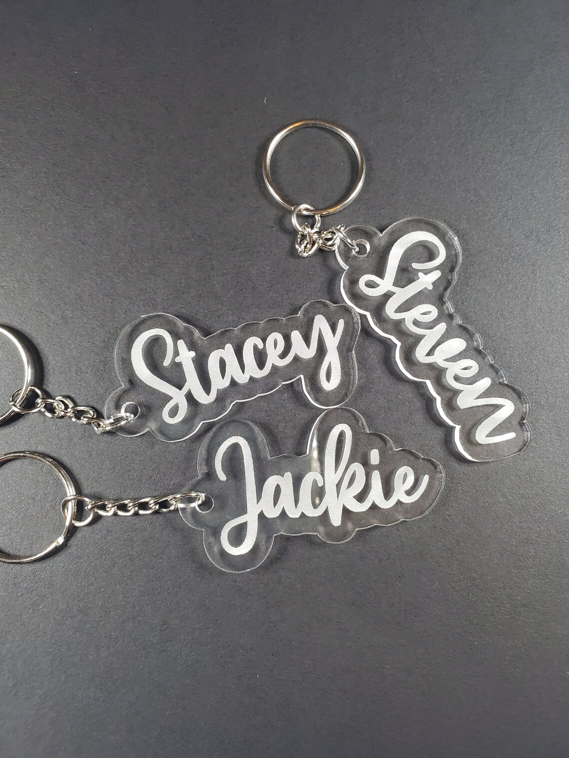 Personalized Acrylic Name Key Chain Name Keyrings Etsy