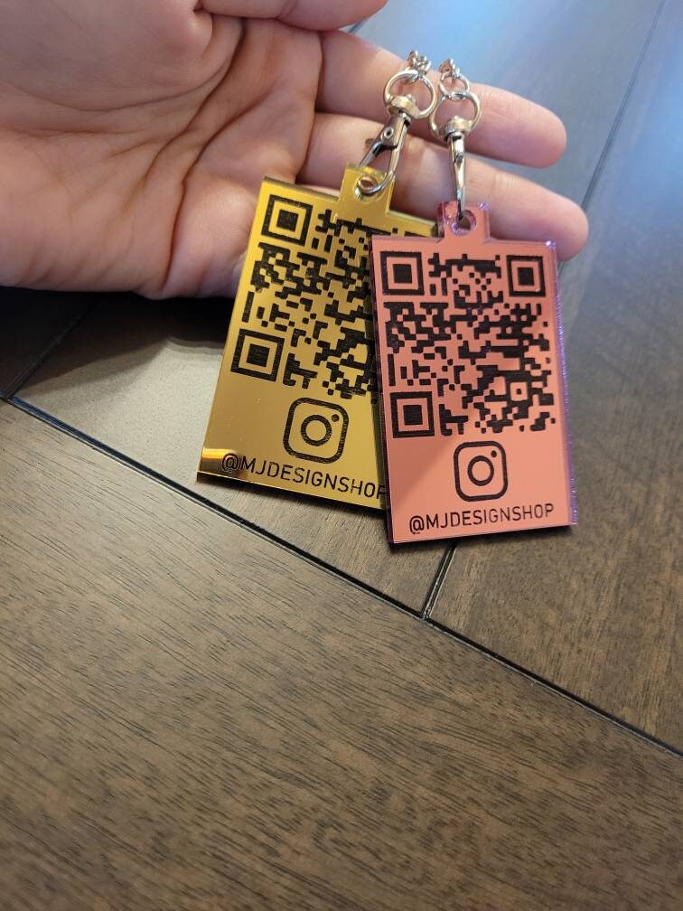 QR Code Keychains- Social Media Acrylic Keychains - Etsy