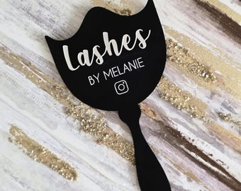 Handheld Mirror-Personalized small business make up artist-lash tech mirror