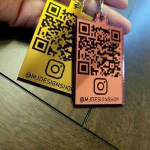 QR Code Keychains- Social Media Acrylic Keychains