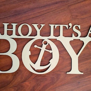 AHOY IT&#39;S A BOY- Baby shower-Backdrop Sign