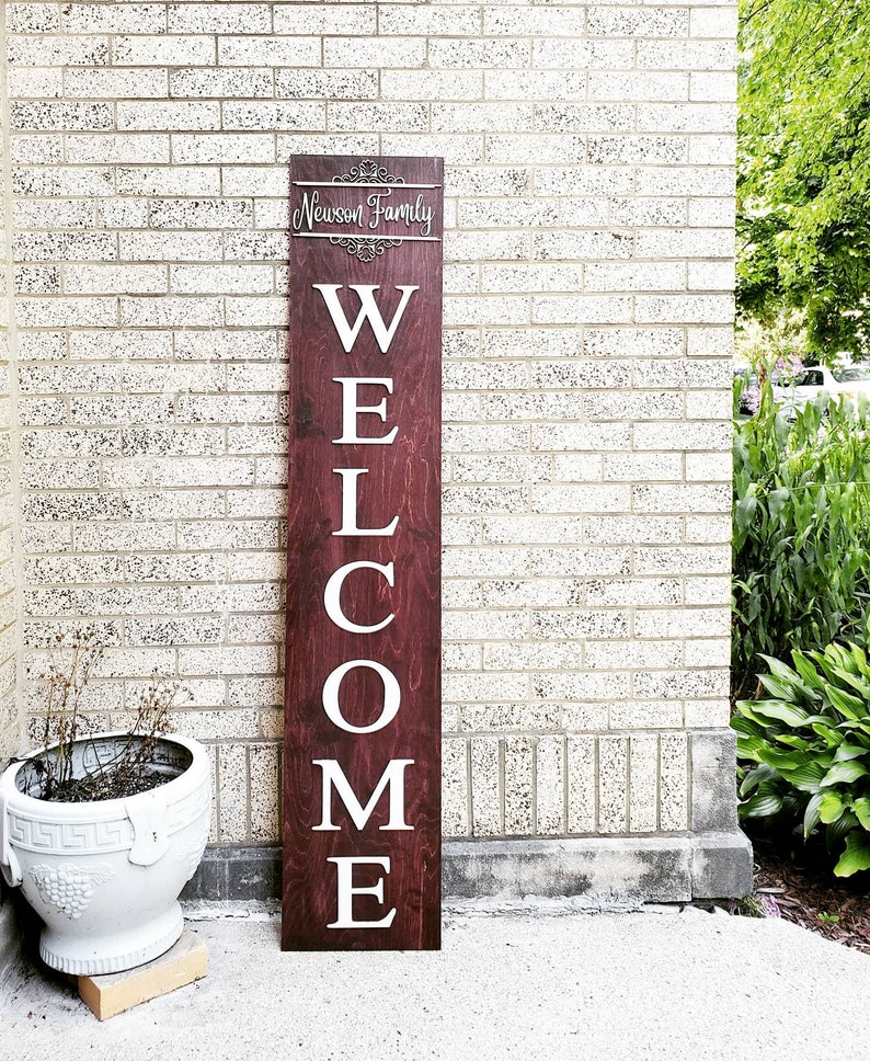 Personalized Welcome Sign-front Porch Sign | Etsy