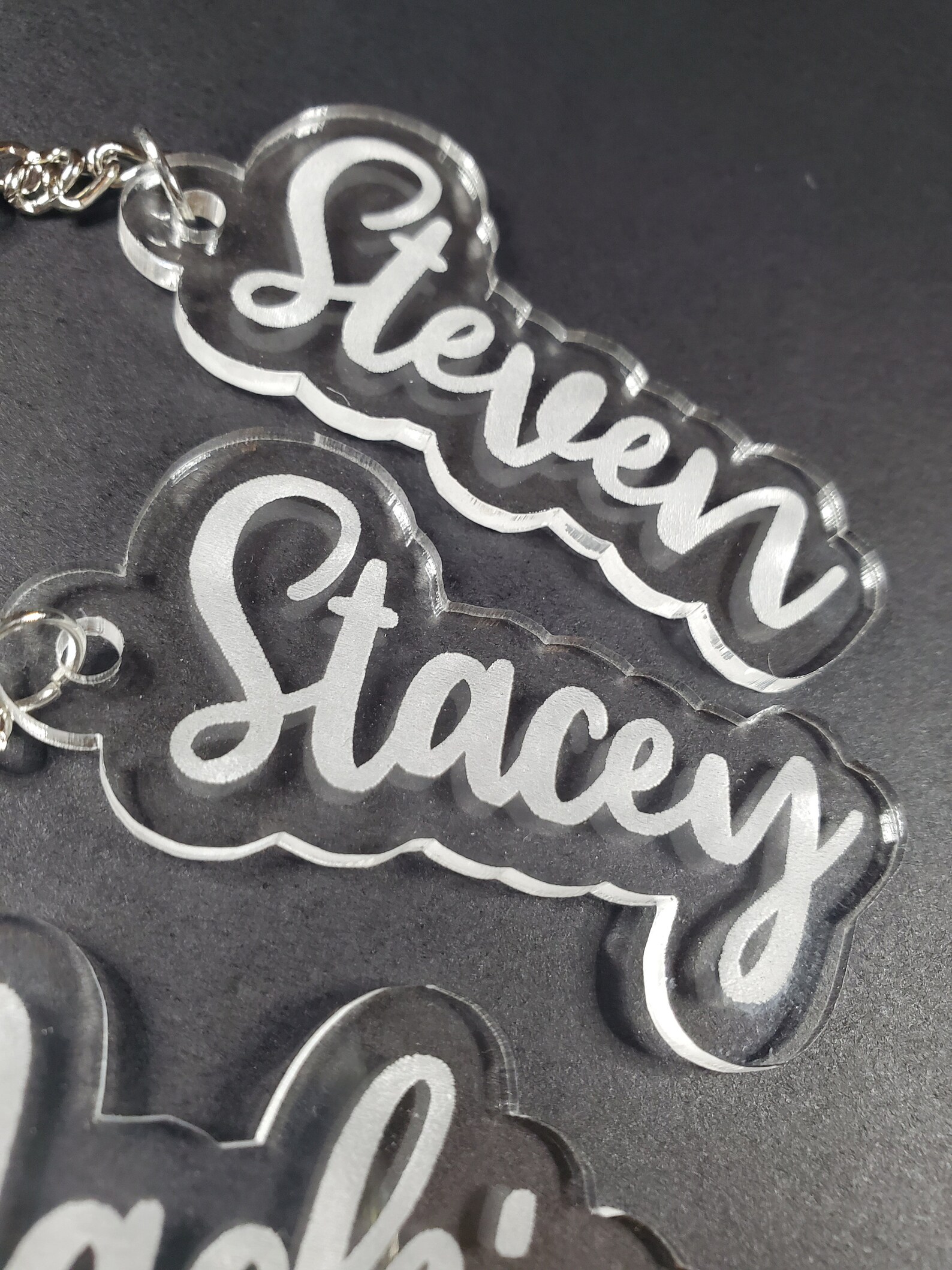 Personalized Acrylic Name Key Chain Name Keyrings Etsy