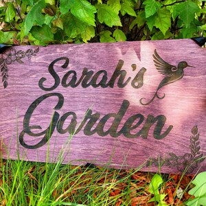 Belle cerise noire teintée signe de jardinage- Panneau de jardinage