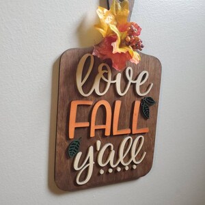Handmade cutting board-Fall in Love-Fall Decor image 3