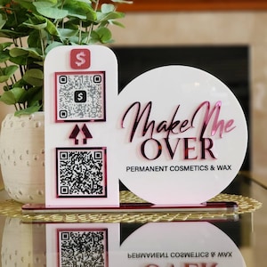Social Media Sign-Business Logo QR code