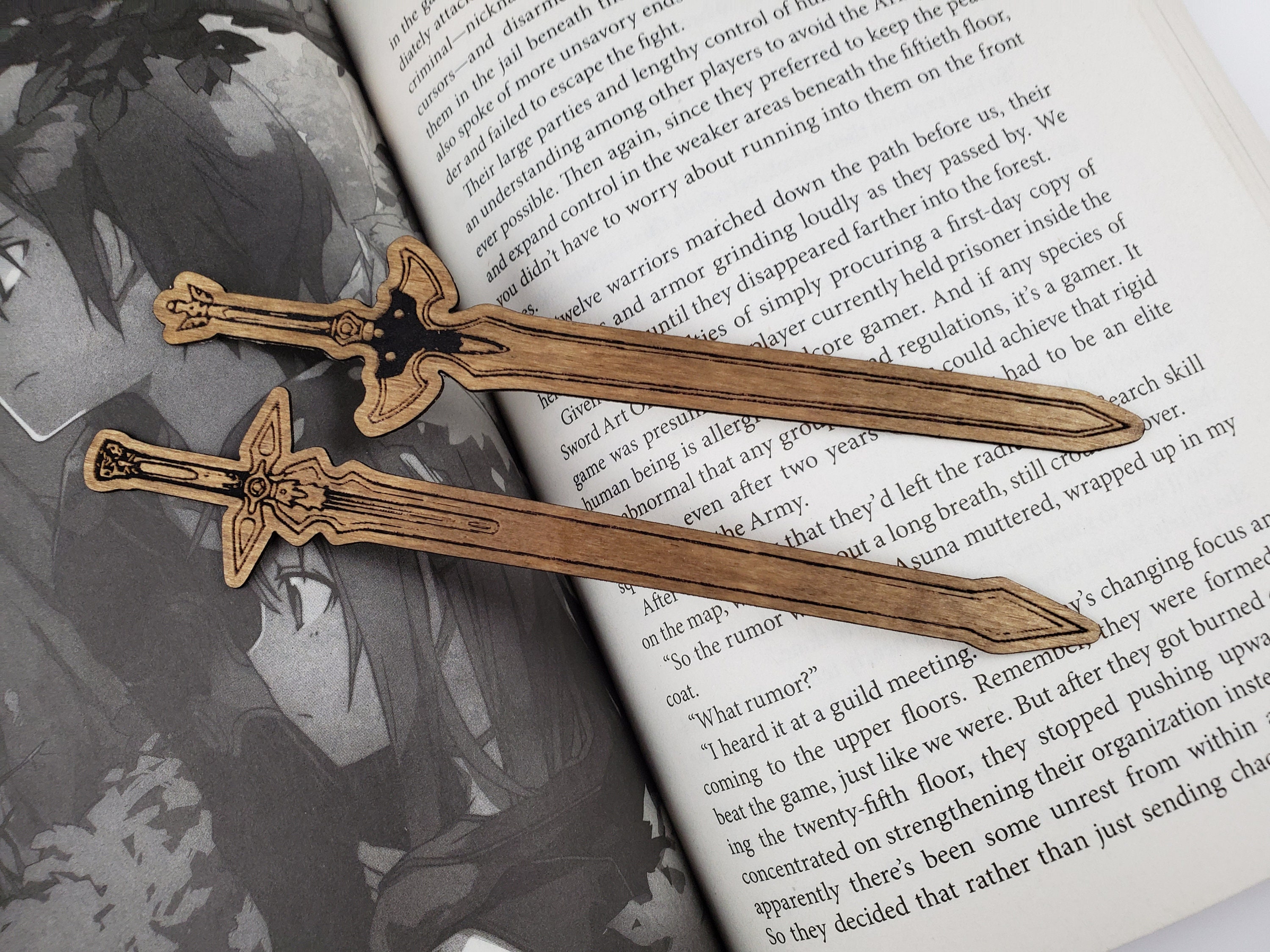 Sword Bookmark in Gold Cotton and Silver Crochet for Fans of Medieval  Fantasy Books 