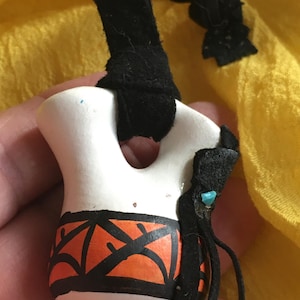 Ornament Wedding Vase 2&quot; Clay Southwest Pueblo Artist Hanging Decor! One Piece