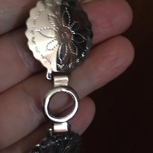 Concho Vintage Silber Metal Mix und Knopf Concho Gürtel 74 bis 35 Zoll oder Verwendung für Hut oder Halskette