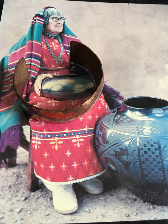 Vintage Hammered Copper Cuff Bracelet: Sterling S… - image 5