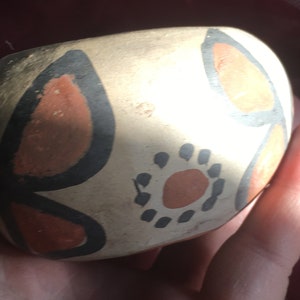 Bowl Pottery Southwest Pueblo 3&quot; Vintage Flower Unsigned Old Piece