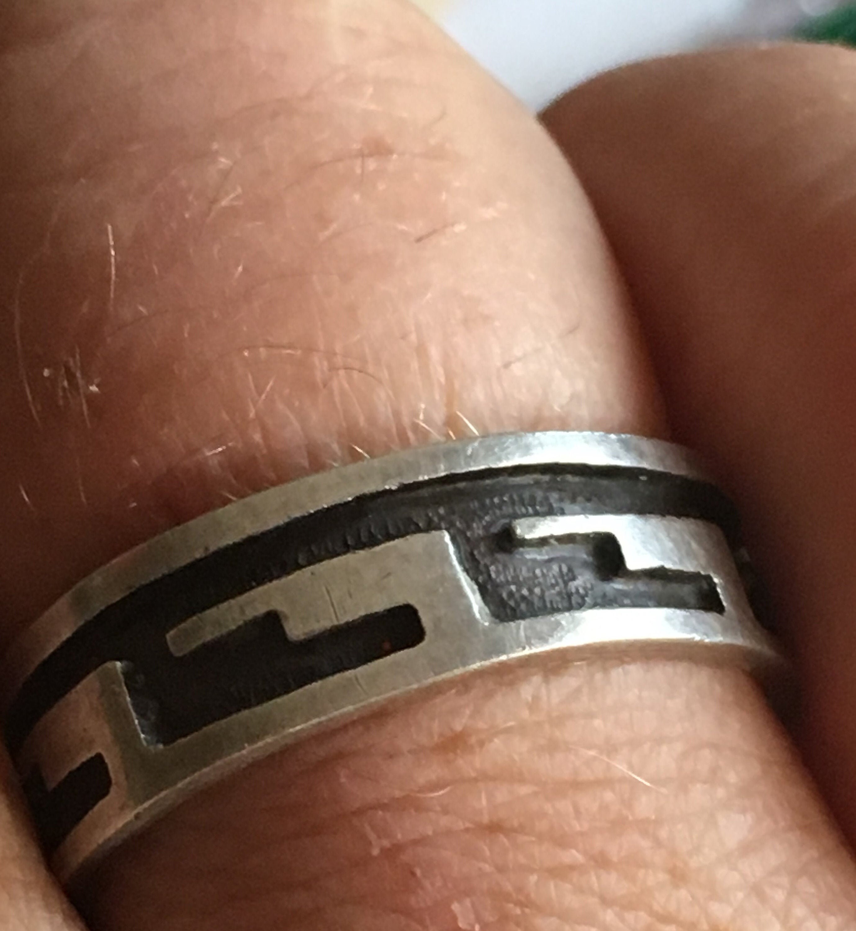 Wedding Band Sterling 925 Silver Vintage Southwestern Ring Silver ...