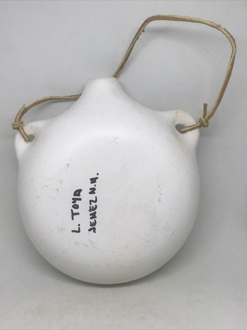 Flask Canteen Artist Pueblo Pottery Southwest Vintage Ceramic Etsy