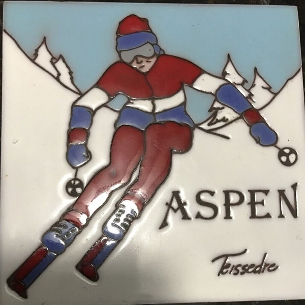 Zeldzame Aspen Skiër Vintage Teissedre Designs #Sport #Gift