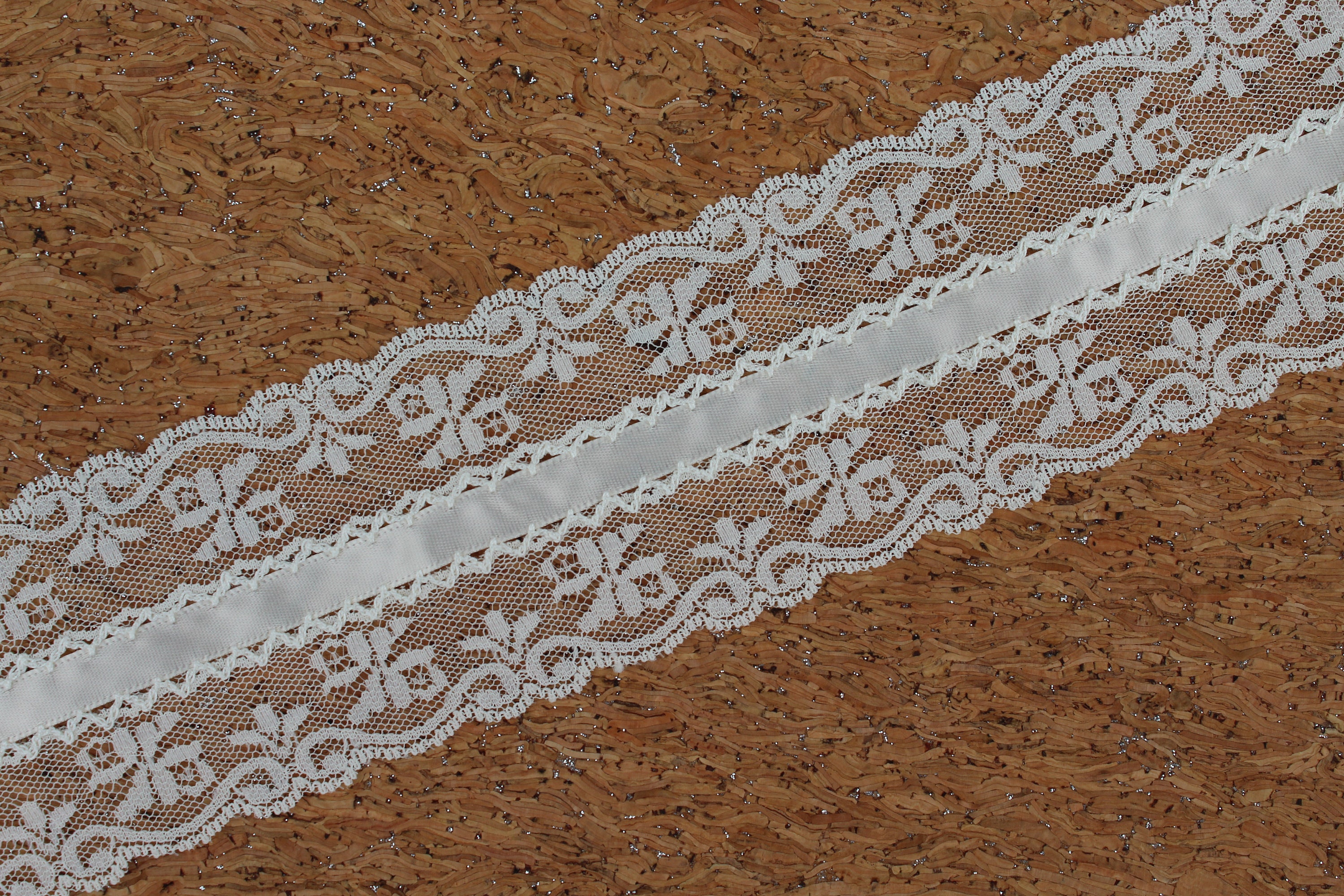 2 3 8 Delicate Ivory Lace Trim With Floral Design and Scalloped