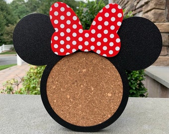 Mouse Shaped Pin Board | Cork Board with Bow