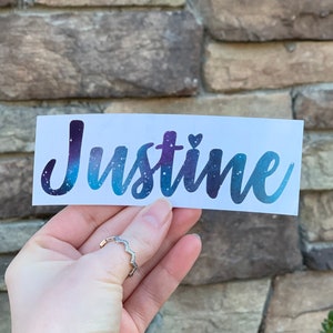 Pattern Name Decal - Vinyl Name Decal - Vinyl Name Sticker (4.5 Inches Wide)