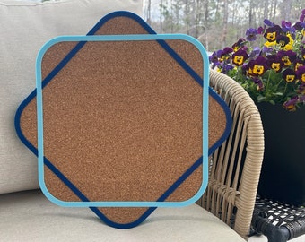 Offset Round Square Pin Board | Cork Board (Multiple Sizes)