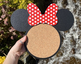 Larger Mouse with Bow Shaped Pinboard | Cork Board (Multiple Sizes)