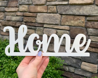 Home Sign Decor | Self-Standing Home Sign| Tabletop Sign | 3D Printed Home Sign