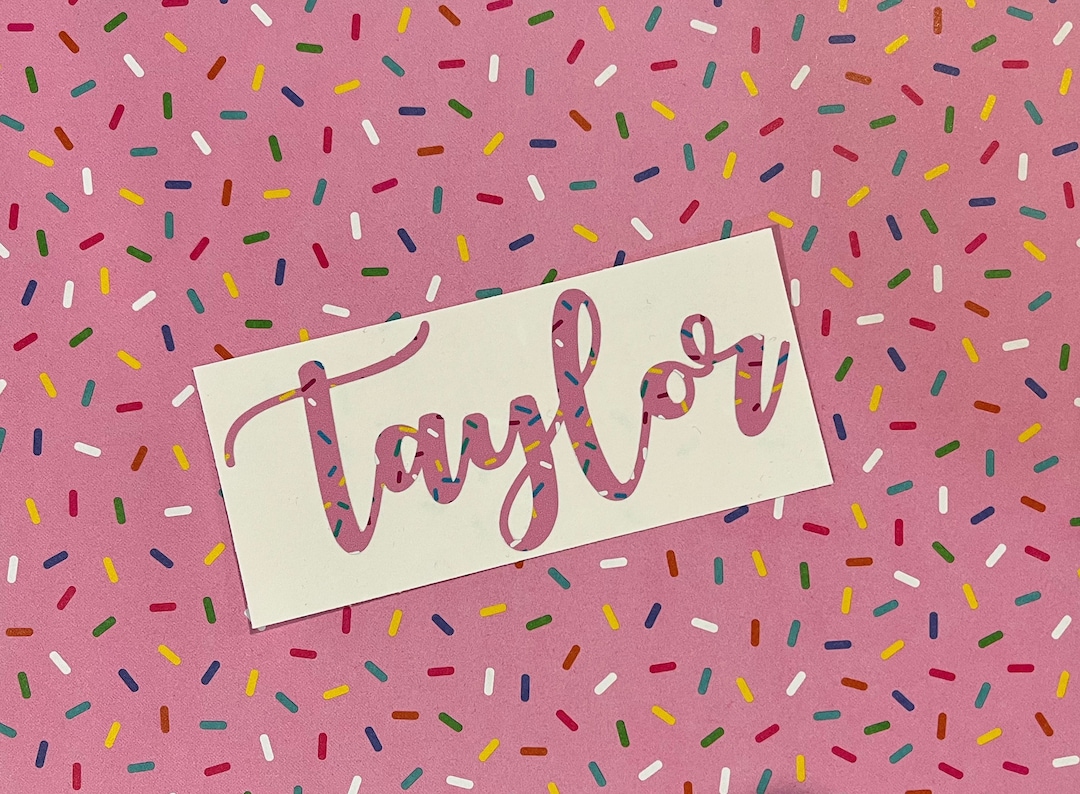 Sprinkles Custom Name Decal Vinyl Name Decal Vinyl Name Sticker 4.5 ...