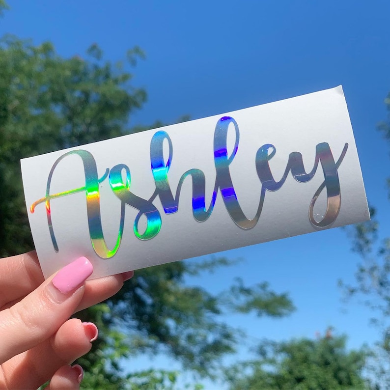 Custom Name Decal Vinyl Name Decal Vinyl Name Sticker 4.5 Etsy