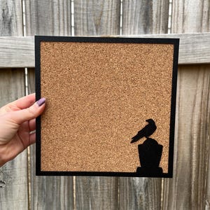 Spooky Crow Pin Board | Cork Board (Multiple Sizes)